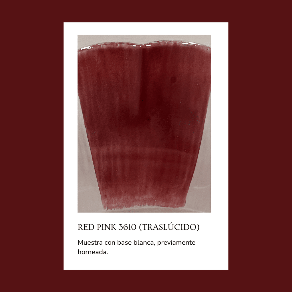 Pigmento para vidrio/cristal Red Pink 3610 (Traslúcido) 5 gr.