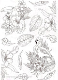 Calco Vitrificable para Porcelana 23x33cm. Diseño 178