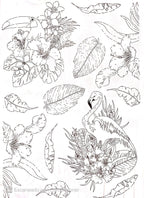 Calco Vitrificable para Porcelana 23x33cm. Diseño 178