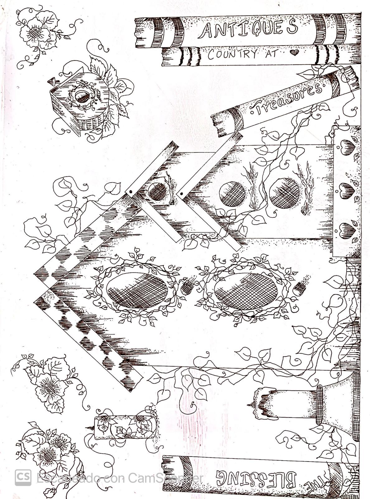 Calca Vitrificable para Porcelana 23x33cm, Diseño 155