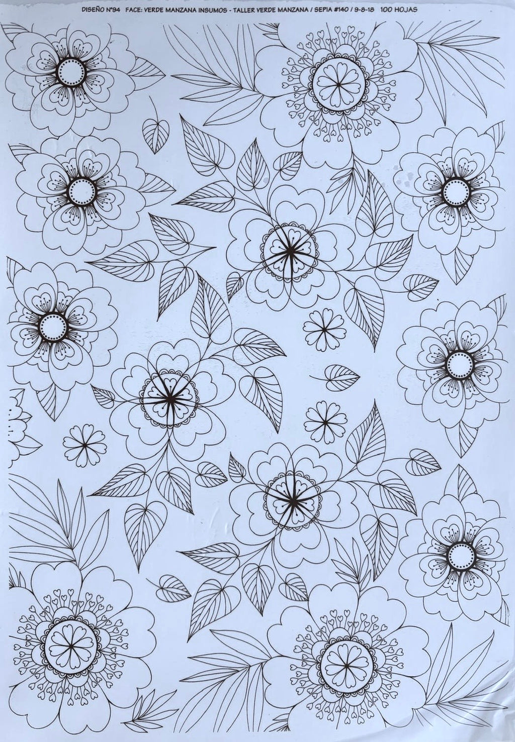 Calca Vitrificable para Porcelana 23x33cm, Diseño Número 94