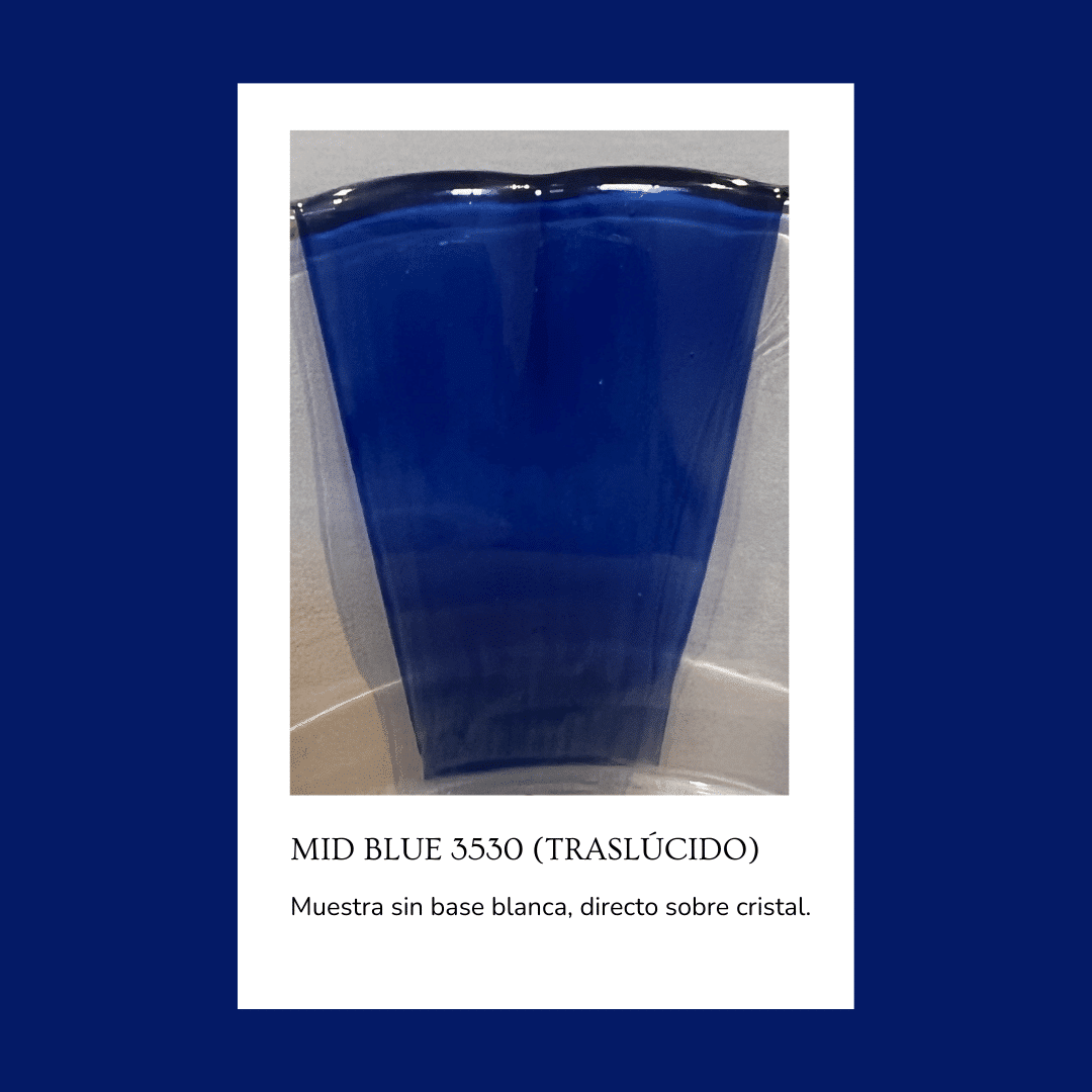Pigmento para vidrio/cristal Mid Blue 3530 (Traslúcido) 5 gr.