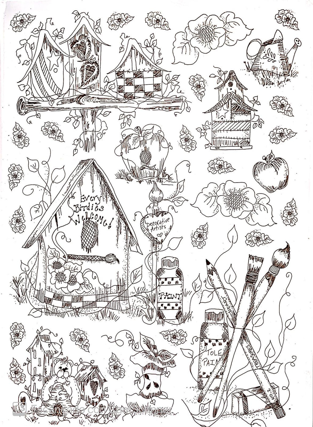 Calca Vitrificable para Porcelana 23x33cm, Diseño 152