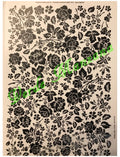 Calca Color Negro, Vitrificable para Porcelana 23x33 cm, Diseño Número 33.