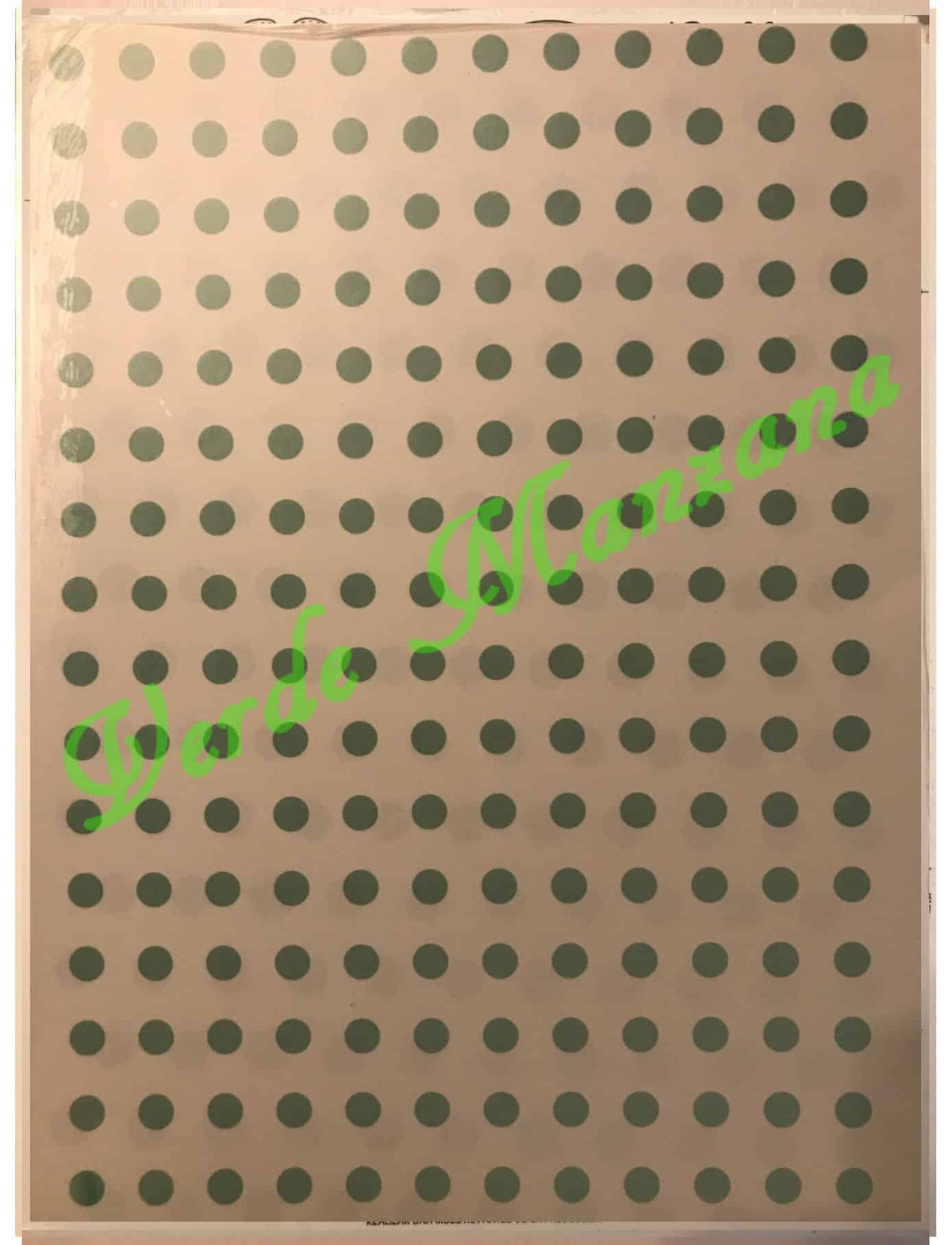 Calca Color Verde, Vitrificable para Porcelana 23x33 cm, Diseño Número 89.