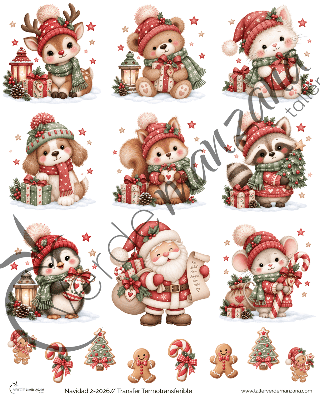 Transfer Navidad 02 – Termoadhesivo para Tela y Superficies Pintadas
