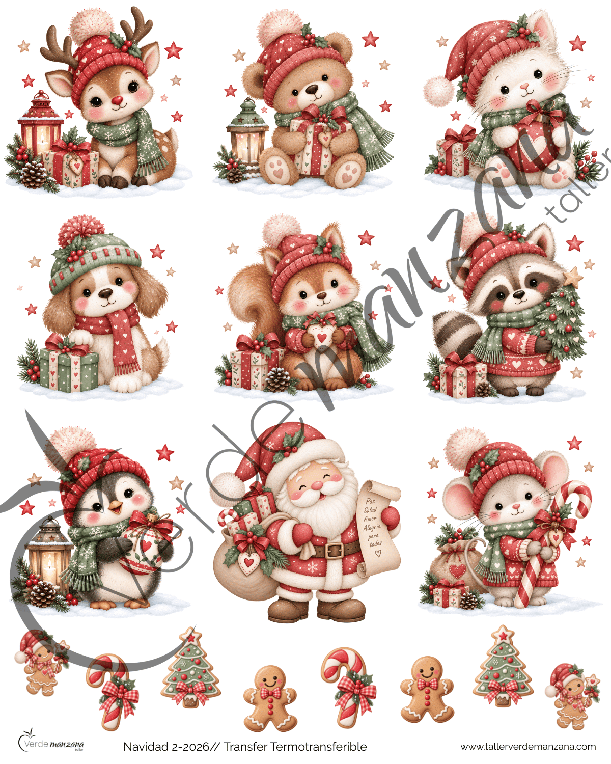 Transfer Navidad 02 – Termoadhesivo para Tela y Superficies Pintadas
