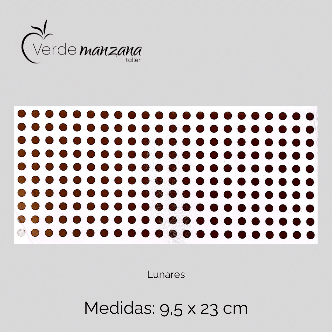 Calca de Oro, Vitrificable para Porcelana, Diseño Lunares.
