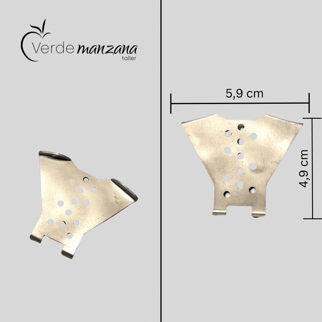 Marcador de Bordes de Platos y tazas plateado.
