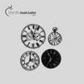 Sello para porcelana, diseño relojes, medida 12 x 10,5 cm.