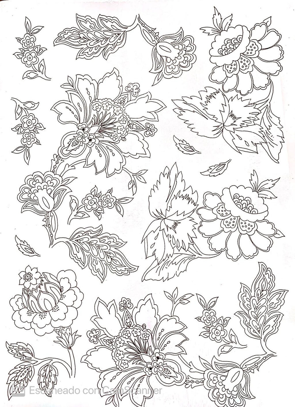 Calca Vitrificable para Porcelana 23x33cm, Diseño Número  184