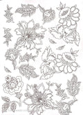 Calca Vitrificable para Porcelana 23x33cm, Diseño Número  184
