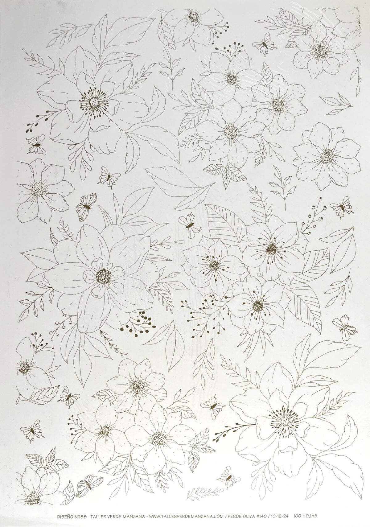 Nueva - Calca vitrificable para porcelana diseño 188 - Calidad Premium