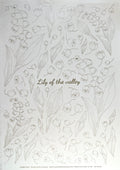 Nueva - Calca vitrificable para porcelana diseño 190 LILY OF THE VALLEY - Calidad Premium