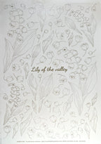 Nueva - Calca vitrificable para porcelana diseño 190 LILY OF THE VALLEY - Calidad Premium