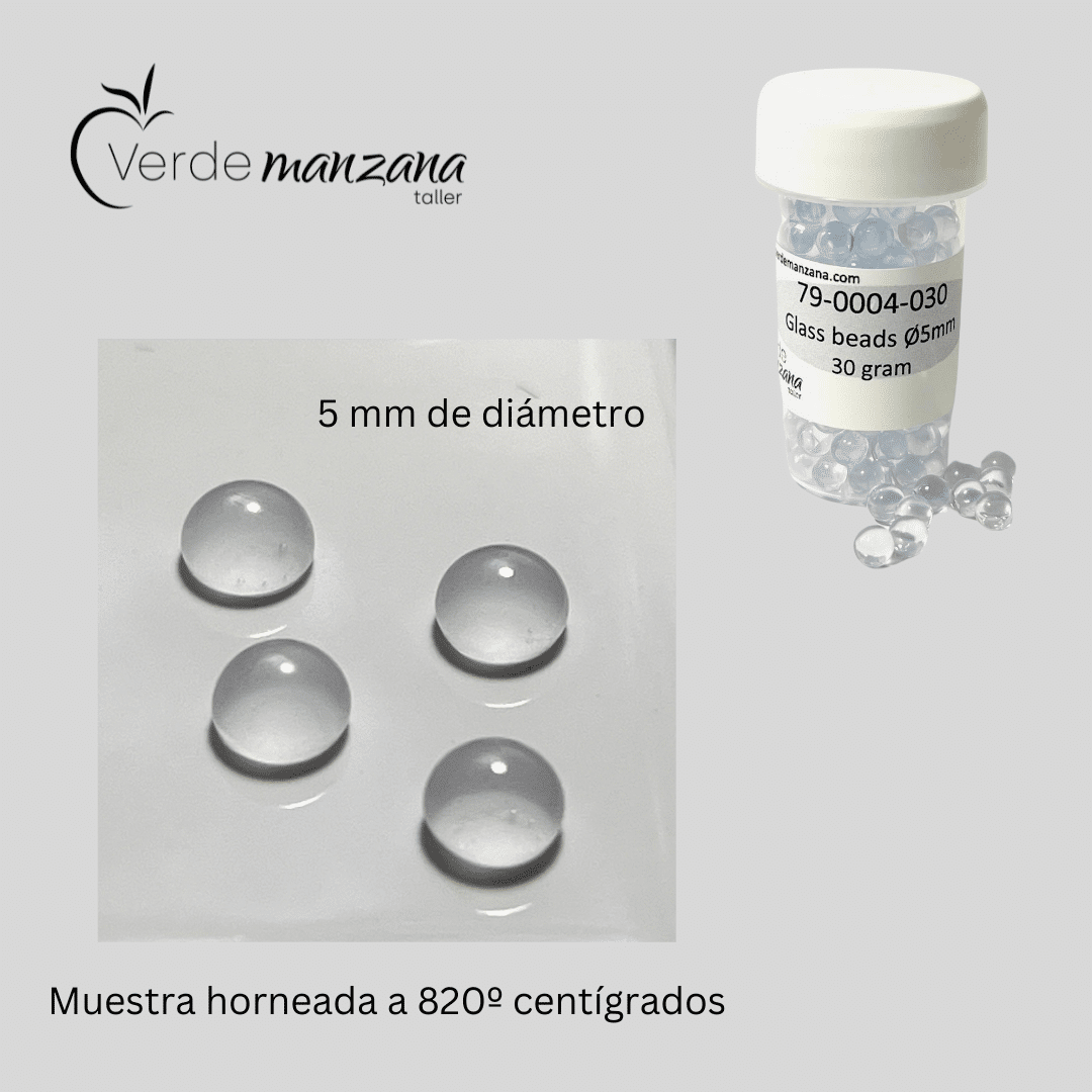 Perlas de cristal 5 mm. 30gs.