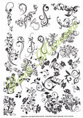 Calca Color Negro, Vitrificable para Porcelana 23x33 cm, Diseño 26.