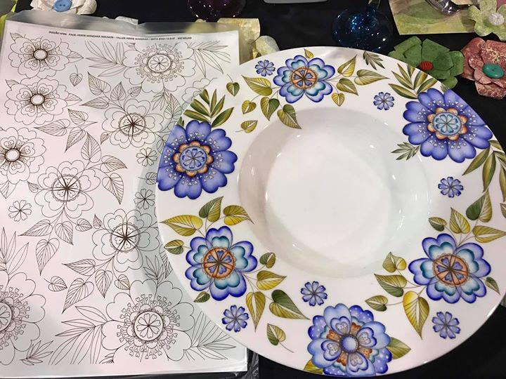 Calca Vitrificable para Porcelana 23x33cm, Diseño Número 94