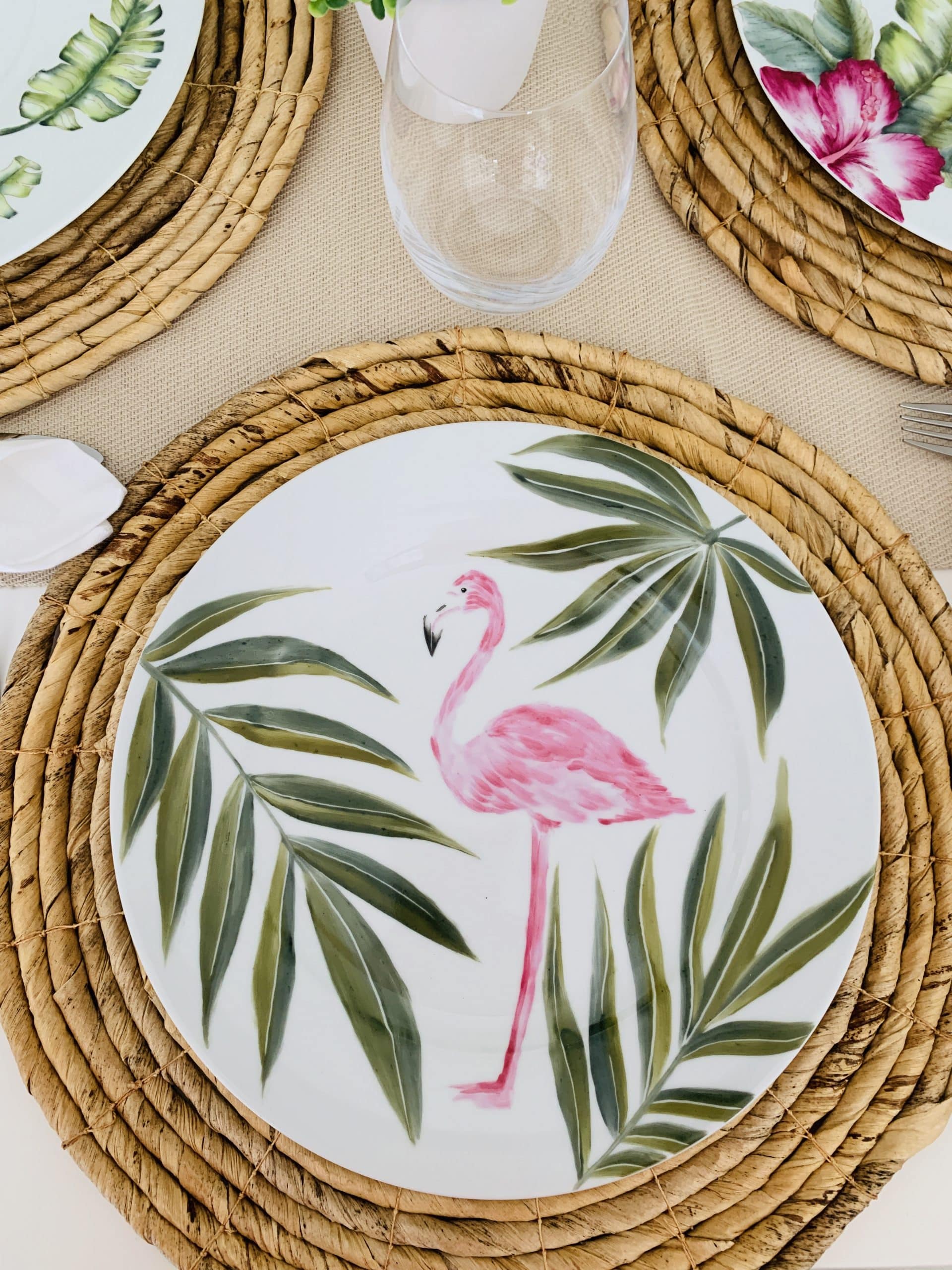 Taller de arte Verde Manzana Vajilla porcelana plato curso Plato de porcelana diseño Flamenco