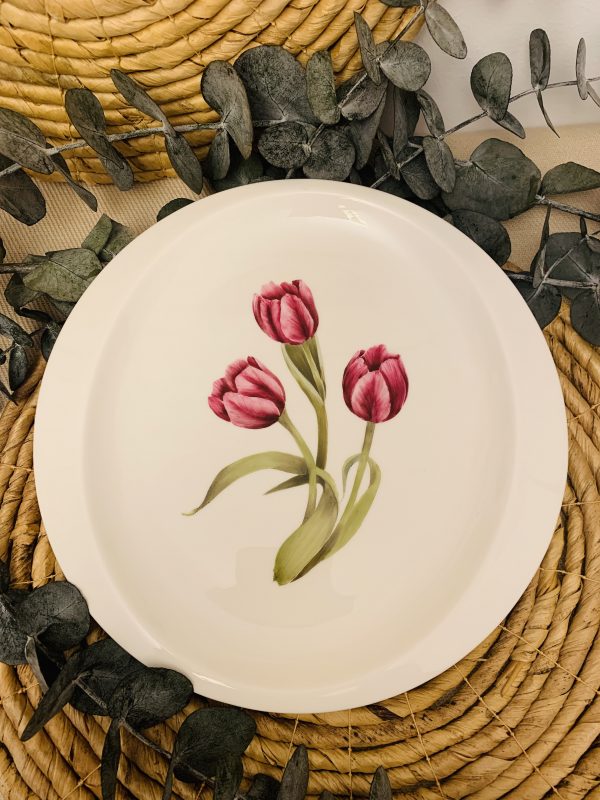 Plato de Porcelana diseño Tulipán