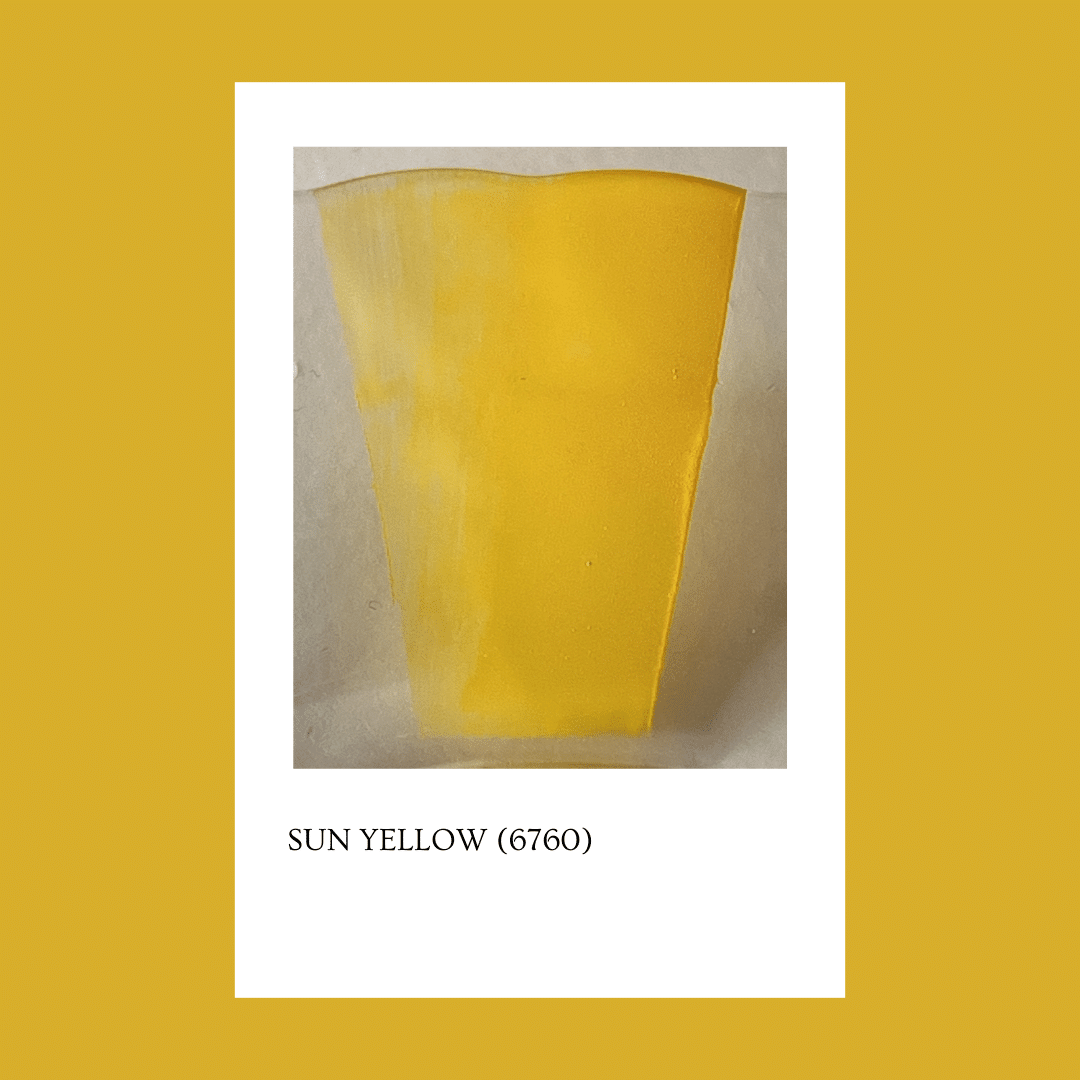 Taller de arte Verde Manzana Vajilla porcelana plato curso Pigmento para vidrio/cristal Sun Yellow 6760 (Opaque) 5 gr.