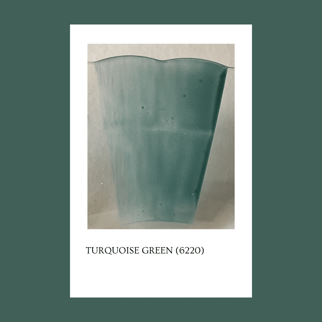 Taller de arte Verde Manzana Vajilla porcelana plato curso Pigmento para vidrio/cristal Turquoise Green 6220 (Opaque) 5 gr.
