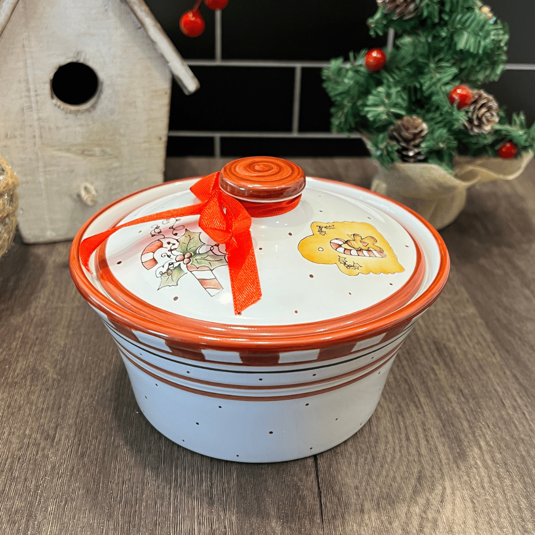 Taller de arte Verde Manzana Vajilla porcelana plato curso Caramelera Navideña 14x 7cm alto EDICIÓN LIMITADA