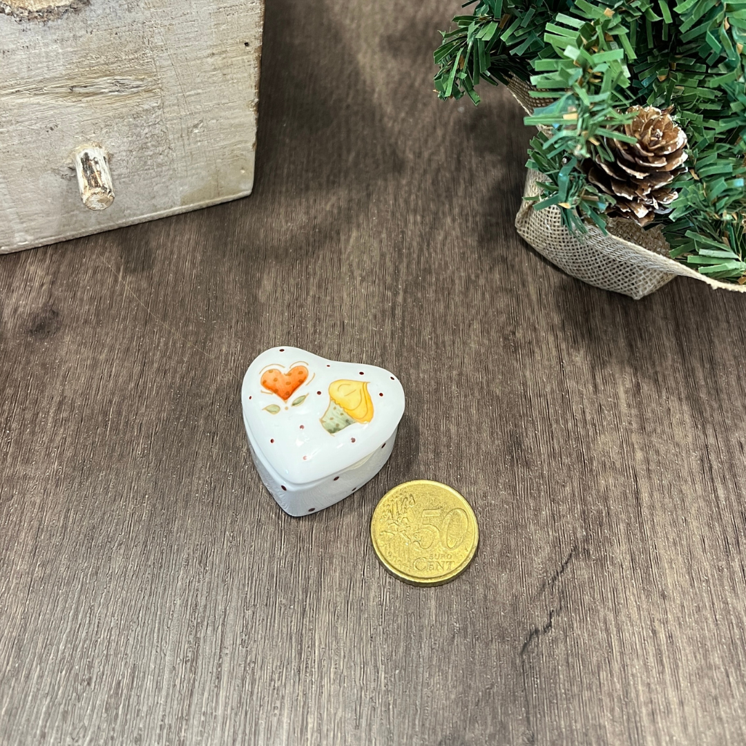 Taller de arte Verde Manzana Vajilla porcelana plato curso Mini cajita corazón con cupcake amarillo